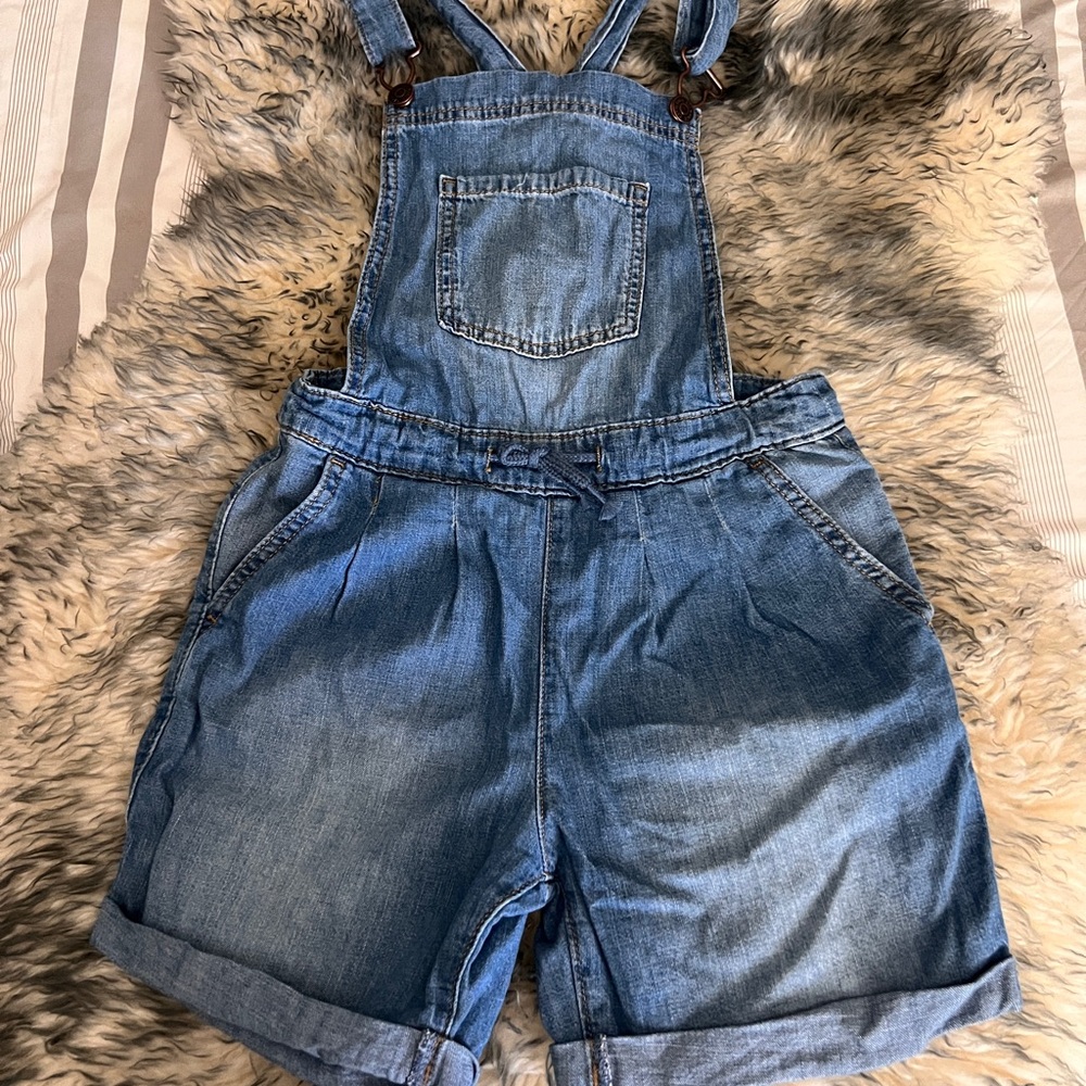 Denim Overalls Shorts Girls